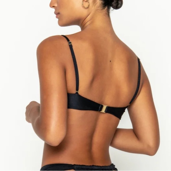 Sommer swim Rylee BALCONETTE BIKINI TOP black Nero size large. Fits like medium - Picture 2 of 7